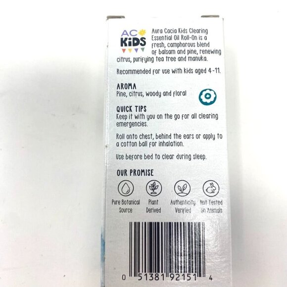 Aura Cacia Kids Clearing Aromatherapy Roll On Pure Essential Oil 0.31 Fl Oz - Picture 6 of 6